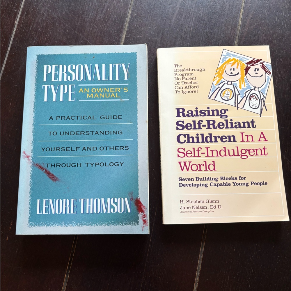 Personality Type manual chapter bundle set Raising Self-Reliant Children Books